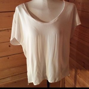 100% silk boxy blouse